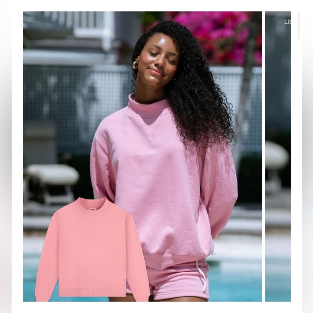 PARKE Classic Mockneck Set Heritage Varsity in Conch L/XL